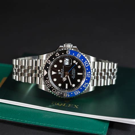 wearing rolex batgirl gmt.